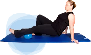Myofasical release on mat with ball
